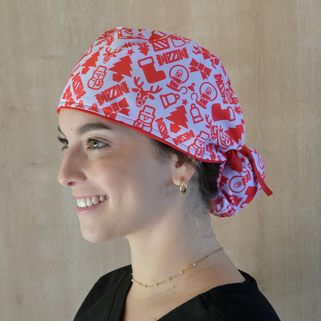 Gorro Quirúrgicos Antifluidos ROJO NAVIDAD