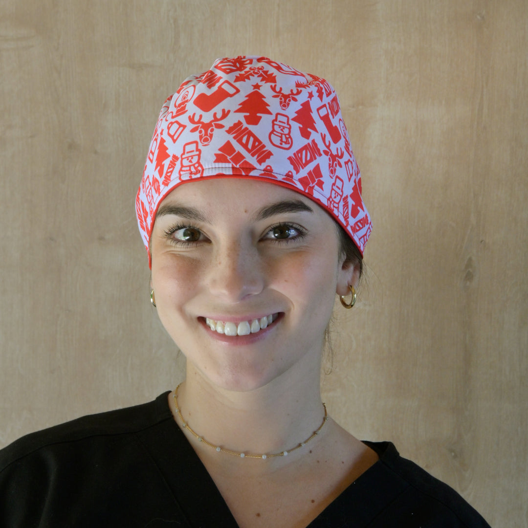 Gorro Quirúrgicos Antifluidos ROJO NAVIDAD
