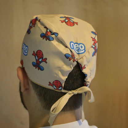 Gorro Quirúrgico Antifluido Spiderman beige
